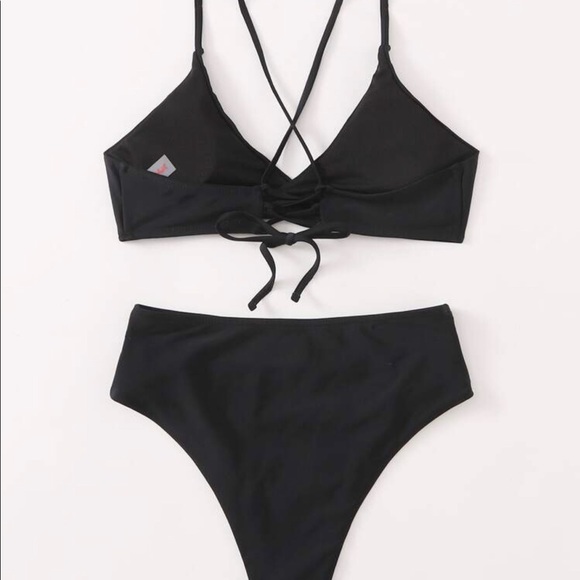 NWT - Lace-Up High Waist Bikini Swimsuit set - Picture 3 of 5